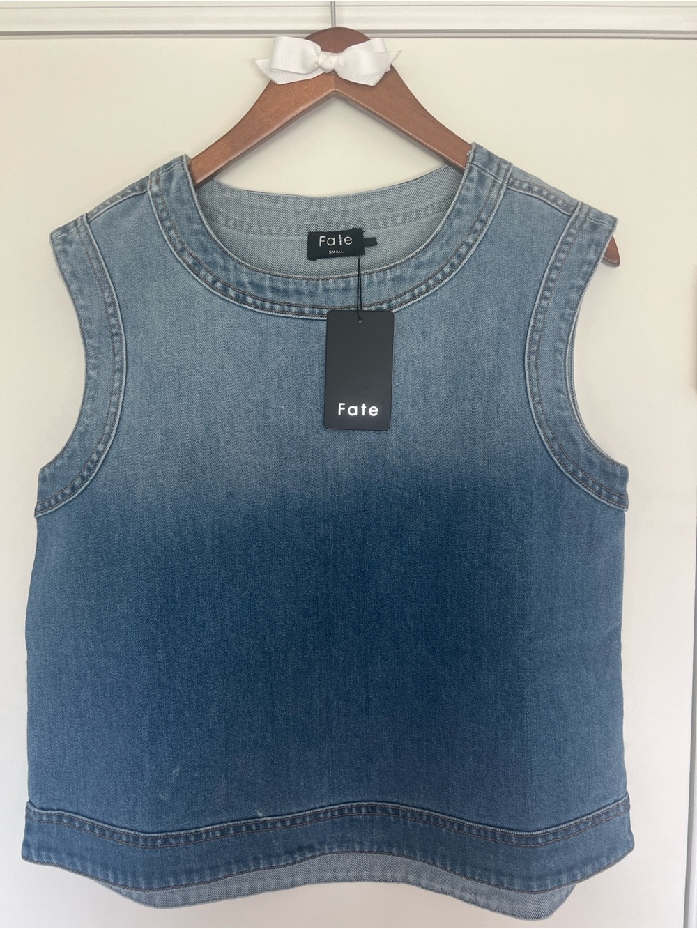 Fate Sleeveless Denim Tank